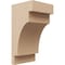 Ekena Millwork 5"W x 5"D x 10"H Wide Mediterranean Rough Cedar Woodgrain TimberThane Corbel, Primed Tan CORUR05X05X10MEDRCPR - alternate 1